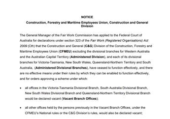 Notice of Publication